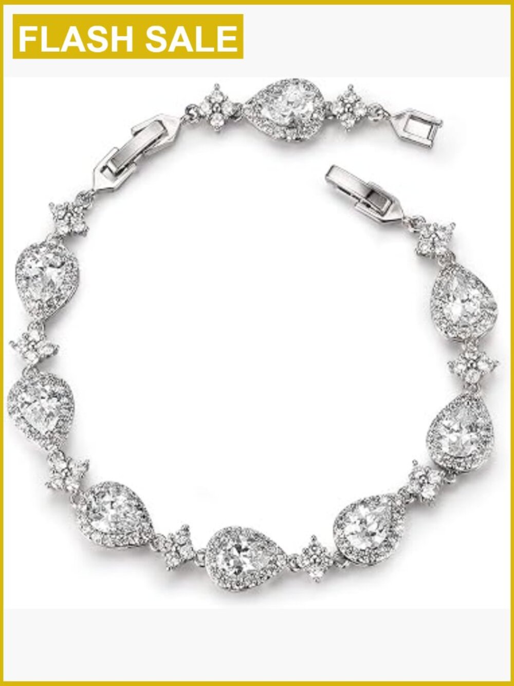Crystal Cubic Zirconia Bridal Bracelet for Women Prom Wedding